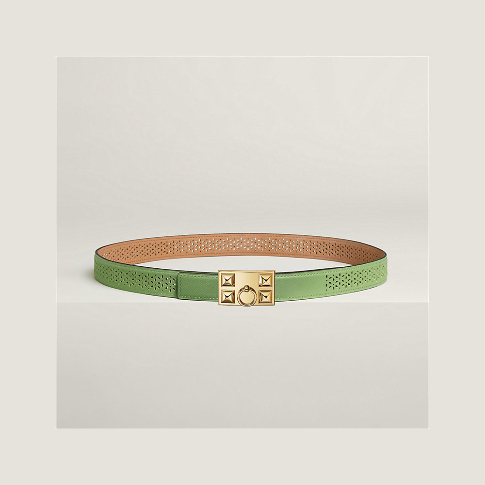 Hermes Craie Swift Leather Rose Gold Plated Collier de Chien