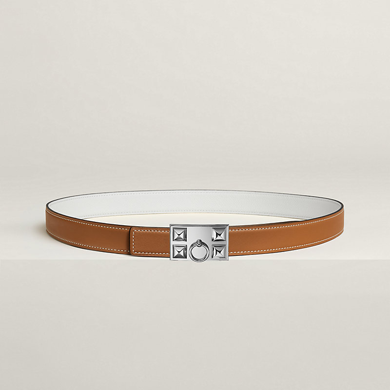 Collier de Chien belt buckle & Reversible leather strap 24 mm