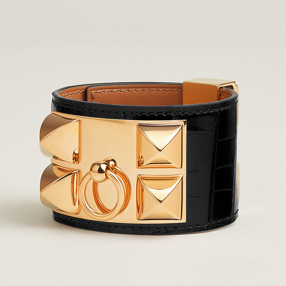 【HERMES】ブラック☆Collier de Chien Medor Gaineブレスレット Collier de Chien Medor Gaine cuff bracelet | Hermès Finland