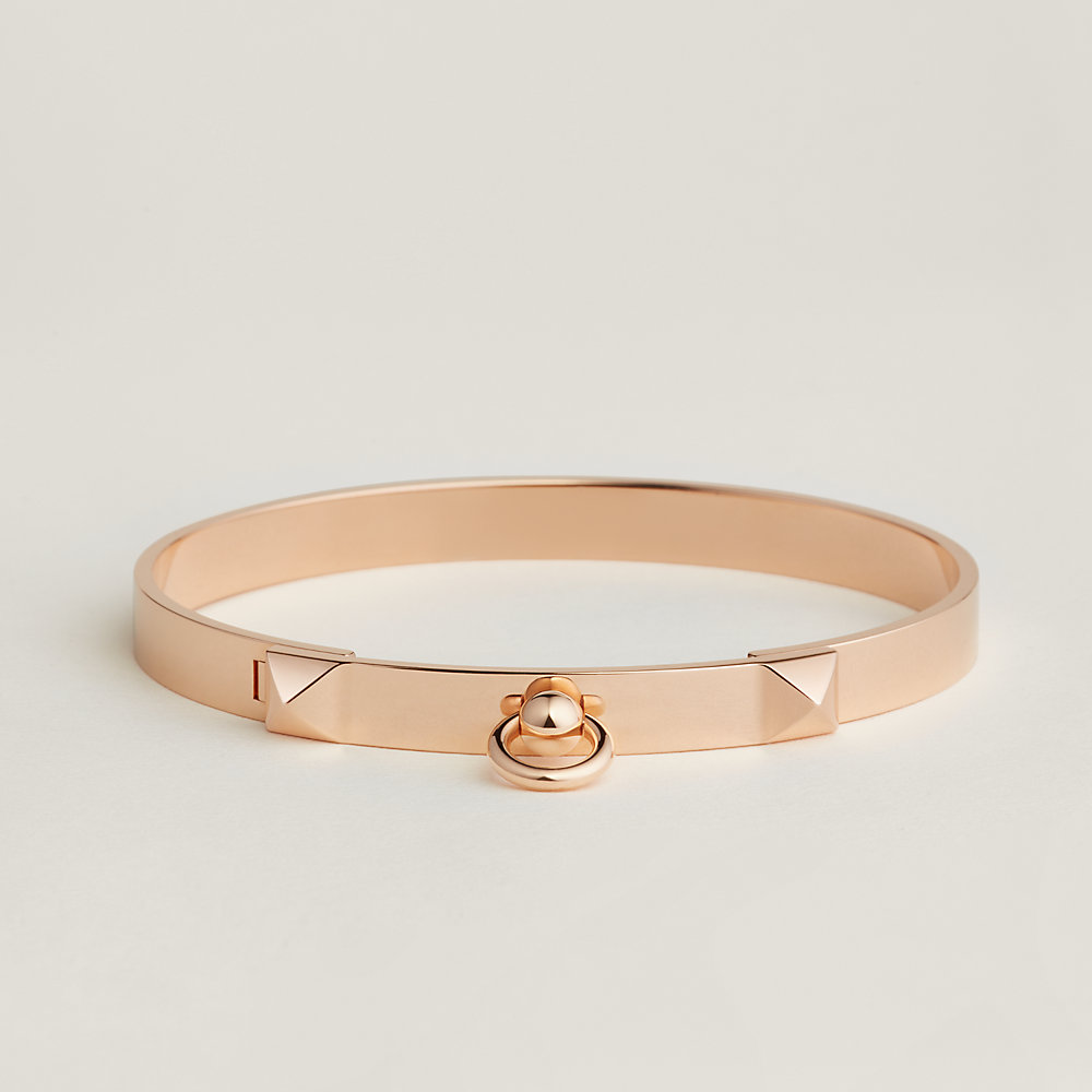 Hermes Narrow Clic H Bracelet (Red/Yellow Gold Plated) - PM | Rent Hermes  jewelry for $55/month - Join Switch