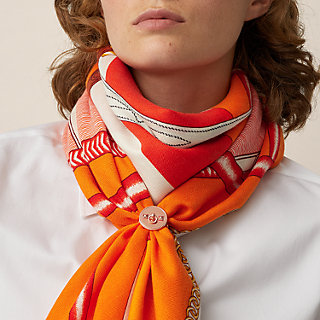 Bolduc scarf 90 ring  Hermes scarf, Scarf rings, Scarf