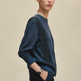 HERMES Voyage au Long COURS長袖シャツ HERMES エルメス コットン ヴァルーズ プルオーバー 長袖シャツ 38