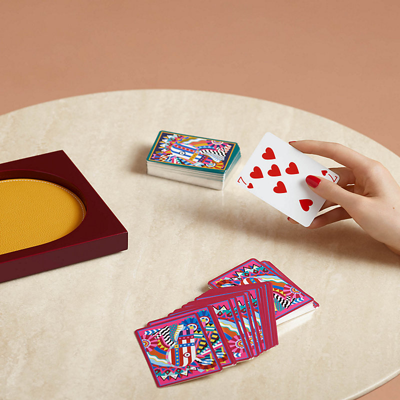 Conjunto de dois jogos de cartas para Poker Cheval de Fête