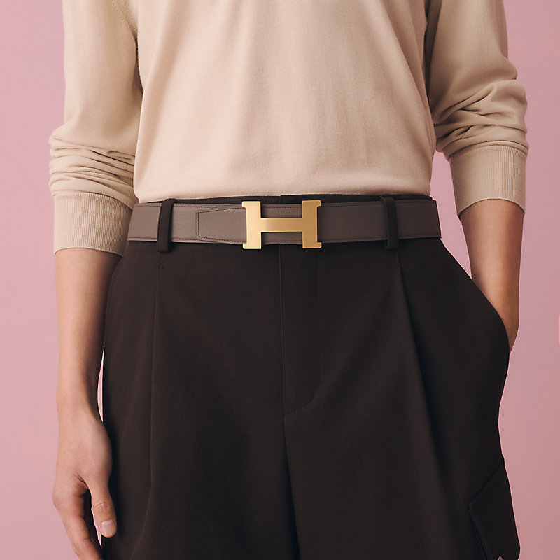 Constance belt buckle & Reversible leather strap 38 mm | Hermès