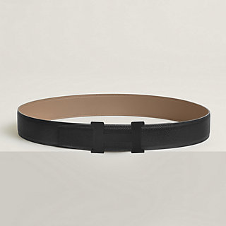 Hermès 32mm Constance Belt Strap Size 80 Reversible Noir/Macassar Hermes Leather Reversible Constance H Belt 32mm Size 30  main image 4