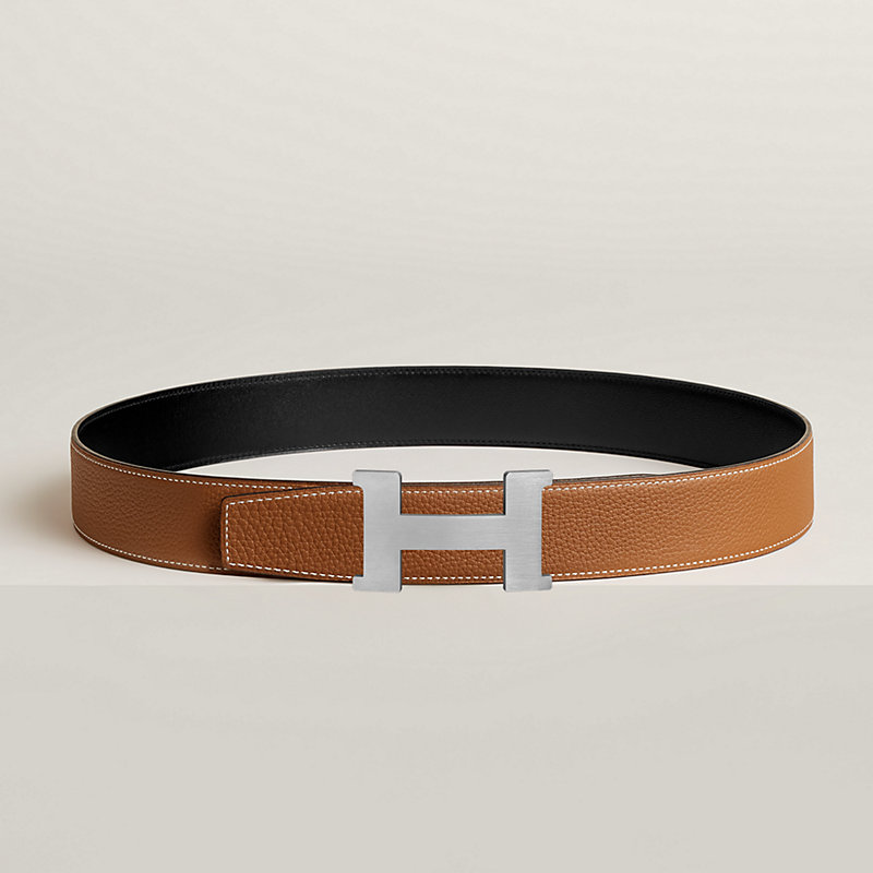 Hermes Reversible Leather Strap Belt