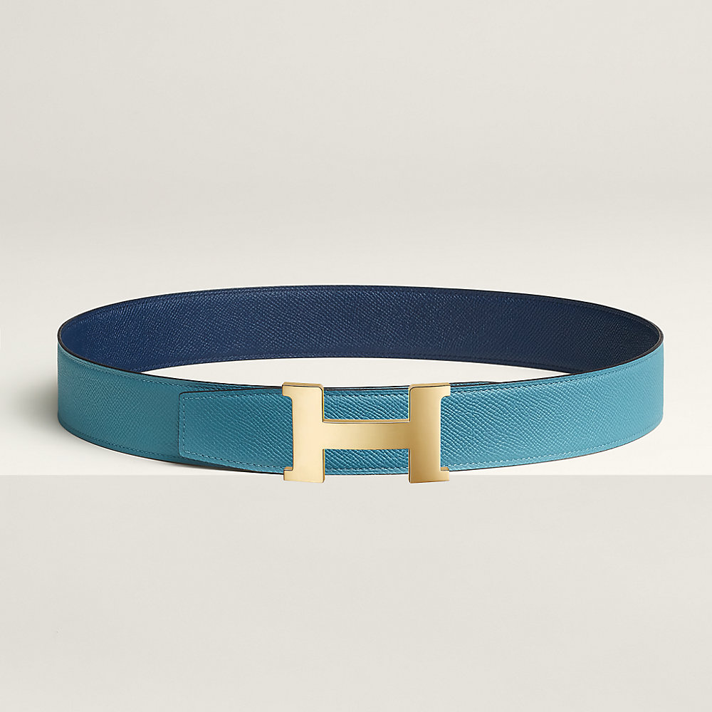 HM CONSTANCE BELT BUCKLE & REVERSIBLE CHOCOLATE BROWN LEATHER STRAP 38MM GOLD HARDWARE main image 0