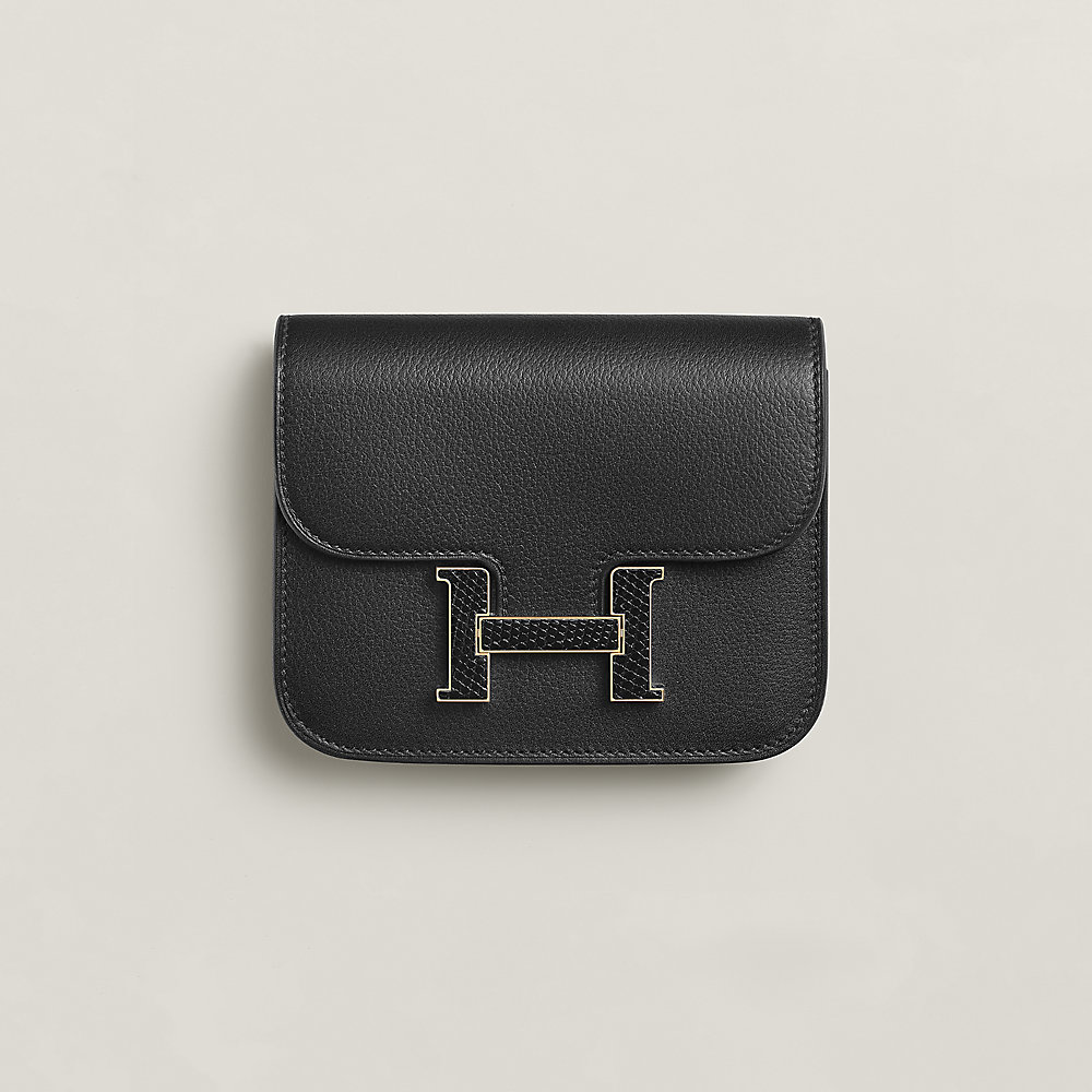 Constance Slim wallet - Black | Hermès USA
