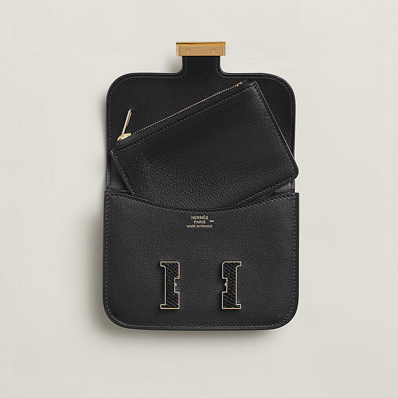 Constance Slim wallet - Black | Hermès USA