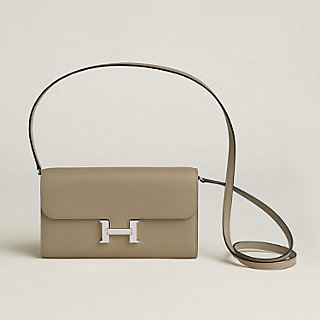 希少【国内発送】オーストリッチ HERMES Constance Wallet Hermes Rock Constance Wallet To Go Black Box Gold Hardware