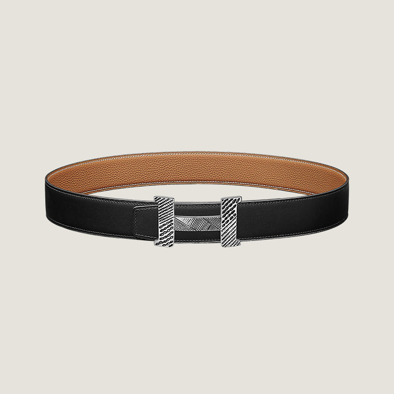 Constance belt buckle & Reversible leather strap 38 mm