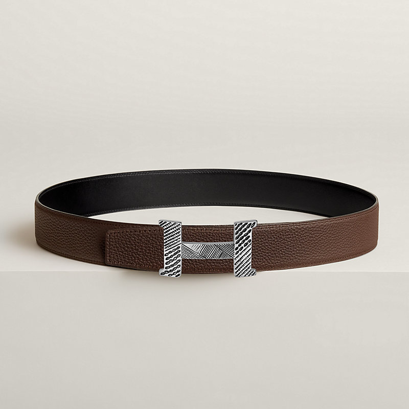 Constance Touareg belt buckle & Reversible leather strap 38 mm 