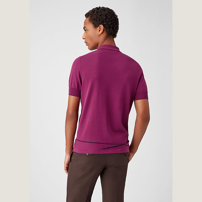 Contrasting stripes polo shirt