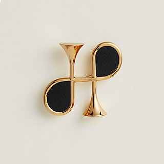 【HERMES】デザイン性×おしゃれ×ゴールド ☆ Cor H ブローチ Cor H brooch | Hermès Hong Kong SAR