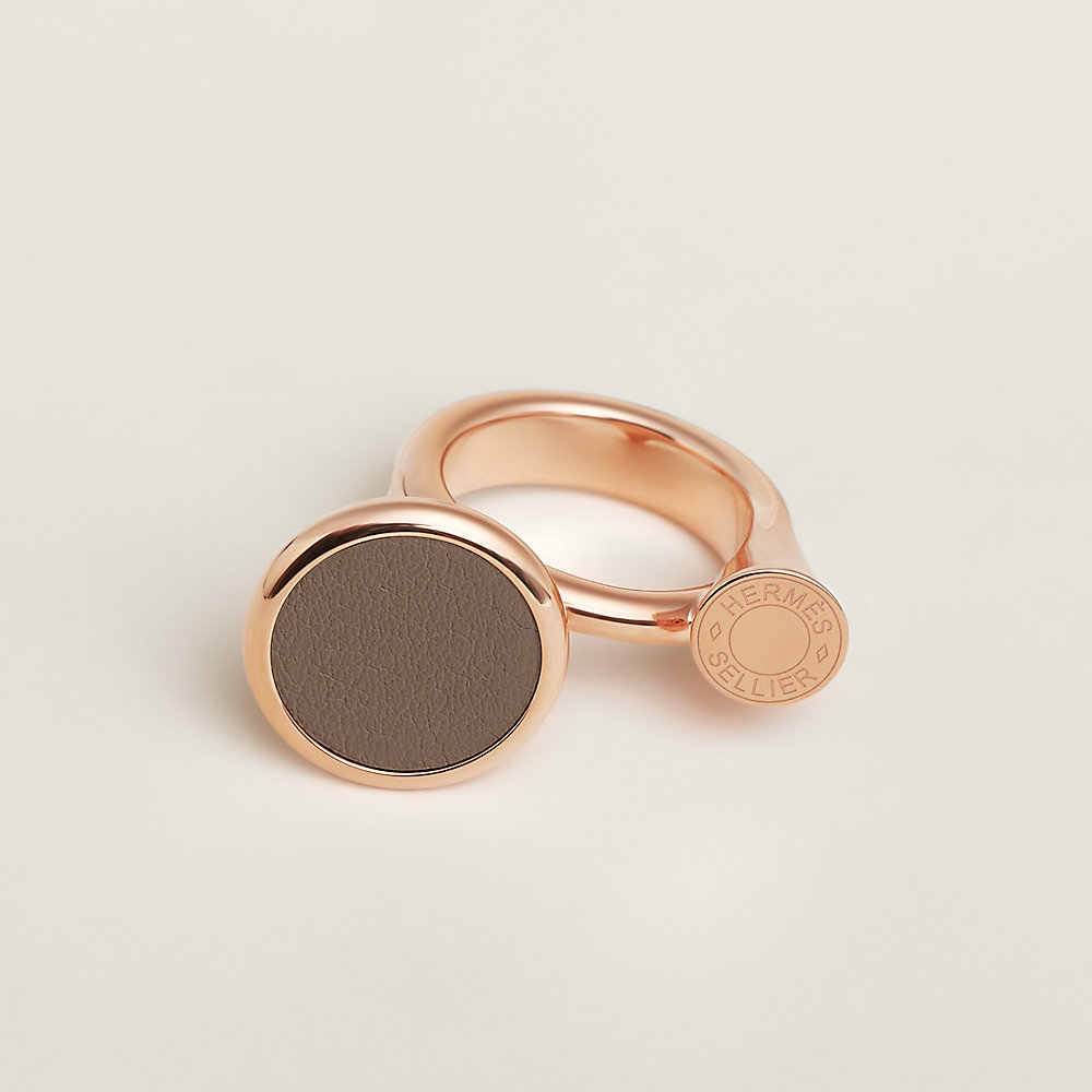 最新作★Hermes Cor Ring Noir, Mauve Pale コル 最新作☆Hermes Cor Ring Noir, Mauve Pale コル (HERMES/指輪