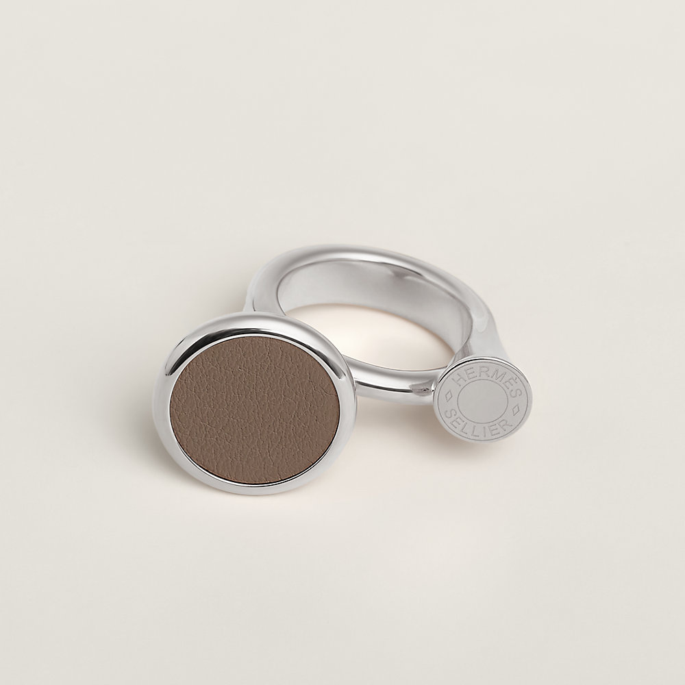 *華やかアクセント*【Hermes】 COR RING ブラック カーフスキン 華やかアクセント*【Hermes】 COR RING ブラック カーフスキン
