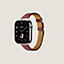 Vista: vista de frente, Correa Apple Watch Hermès Single Tour 42 mm Attelage