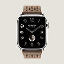 Vista: vista de frente, Correa Apple Watch Hermès Single Tour 45 mm Tricot