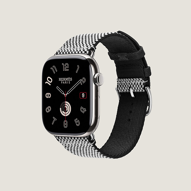 Correa Apple Watch Hermès Single Tour 46 mm Toile H