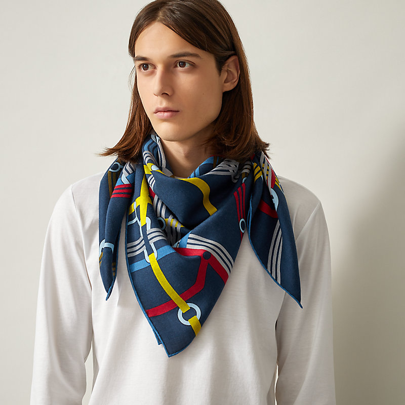 forene stribet input Correspondance Hermes-Paris scarf 100 | Hermès USA