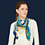 Cosmographia Universalis scarf 90, View: Worn, worn, view 2 of 2