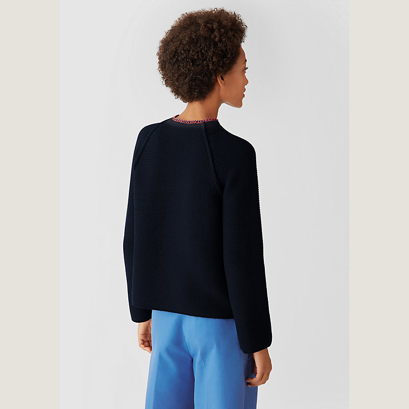 Cotton and silk knit sweater