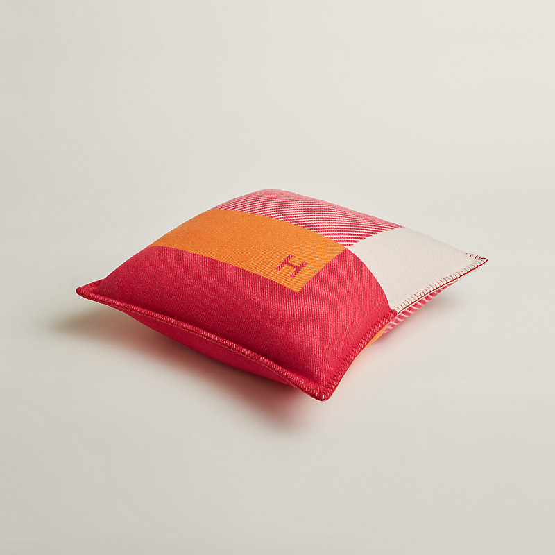 Coussin Hermès H Riviera, Laine Et Cachemire Beige, Inutilisé