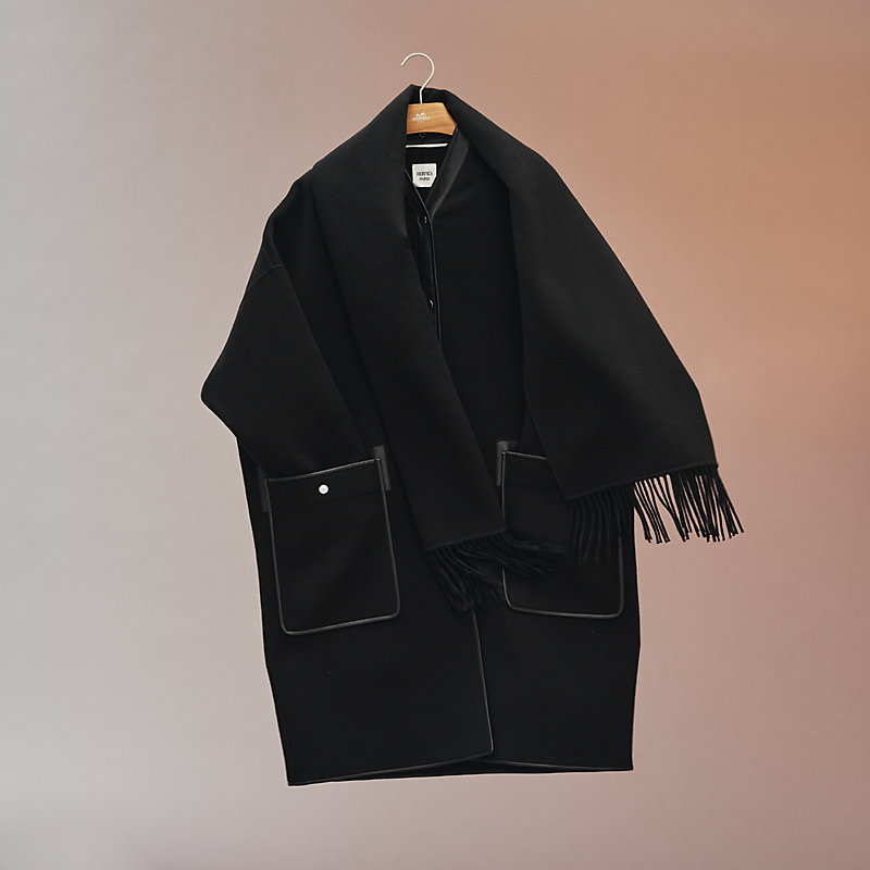 △未使用 HERMES 23AW Quilted car coat 44