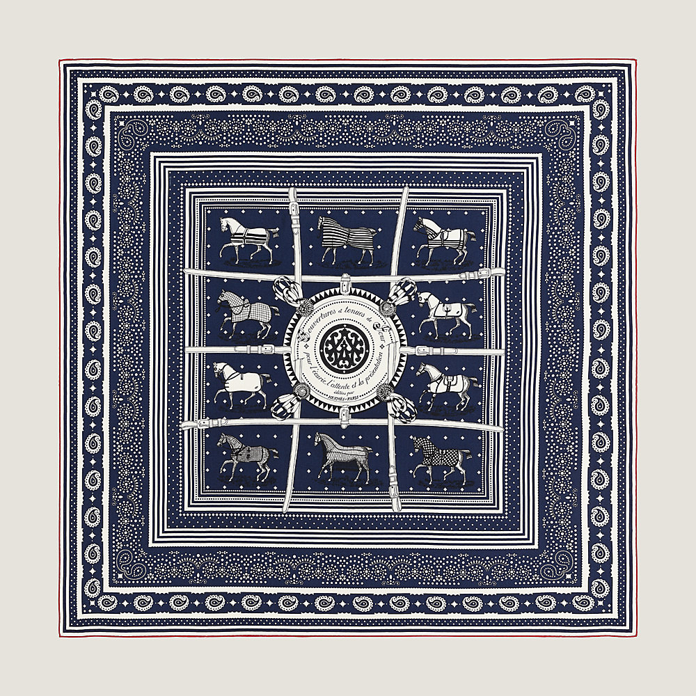 Hermes Couvertures et Tenues de Jour Silk Scarf Shawl 140cm