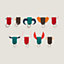 Cow key ring, View: front, front, view 4 of 4