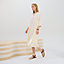 "Crepe Envers Satin" long-sleeve twillaine caftan cardigan, View: Worn, worn, view 1 of 3