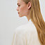 "Crepe Envers Satin" long-sleeve twillaine caftan cardigan, View: Worn, worn, view 3 of 3