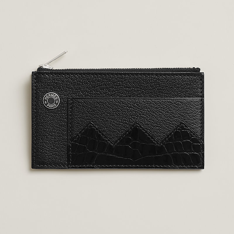 Crocodile Compact touch card holder | Hermès Canada