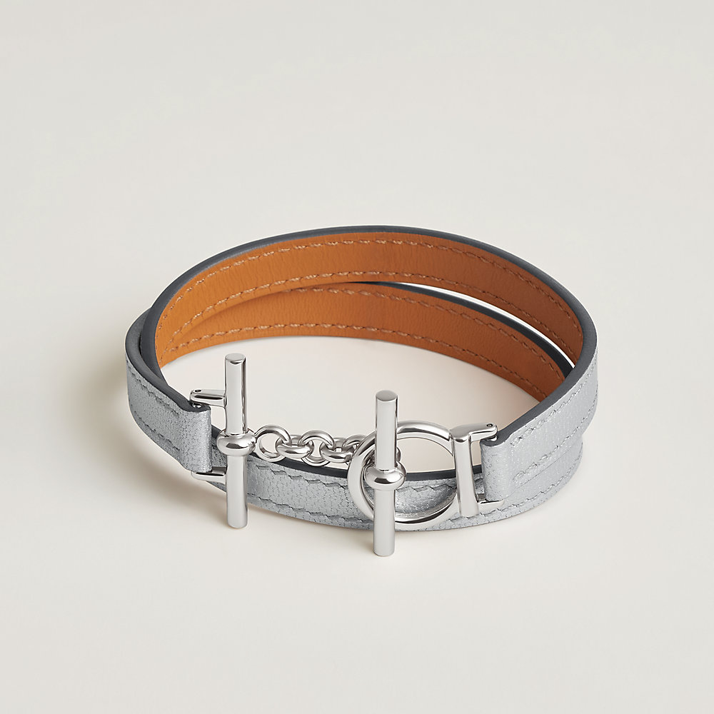 Croisiere Double Tour bracelet - Grey | Hermès USA