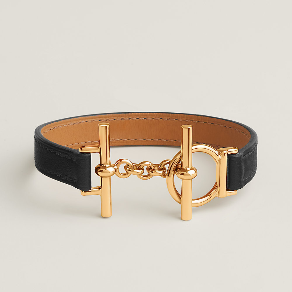 【HERMES】黒/金具シルバー☆Croisiere Simple Tourブレスレット Croisiere Simple Tour bracelet | Hermès USA