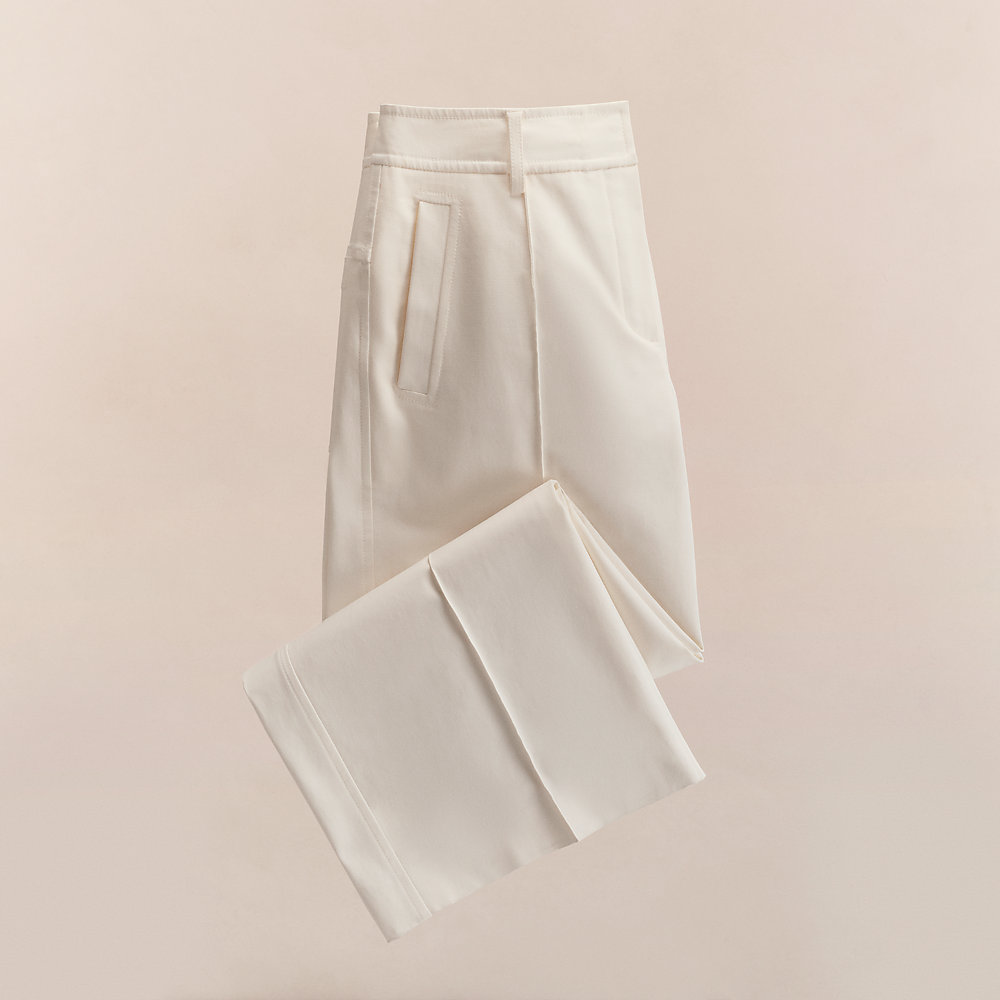 Cropped pants - White | Hermès USA