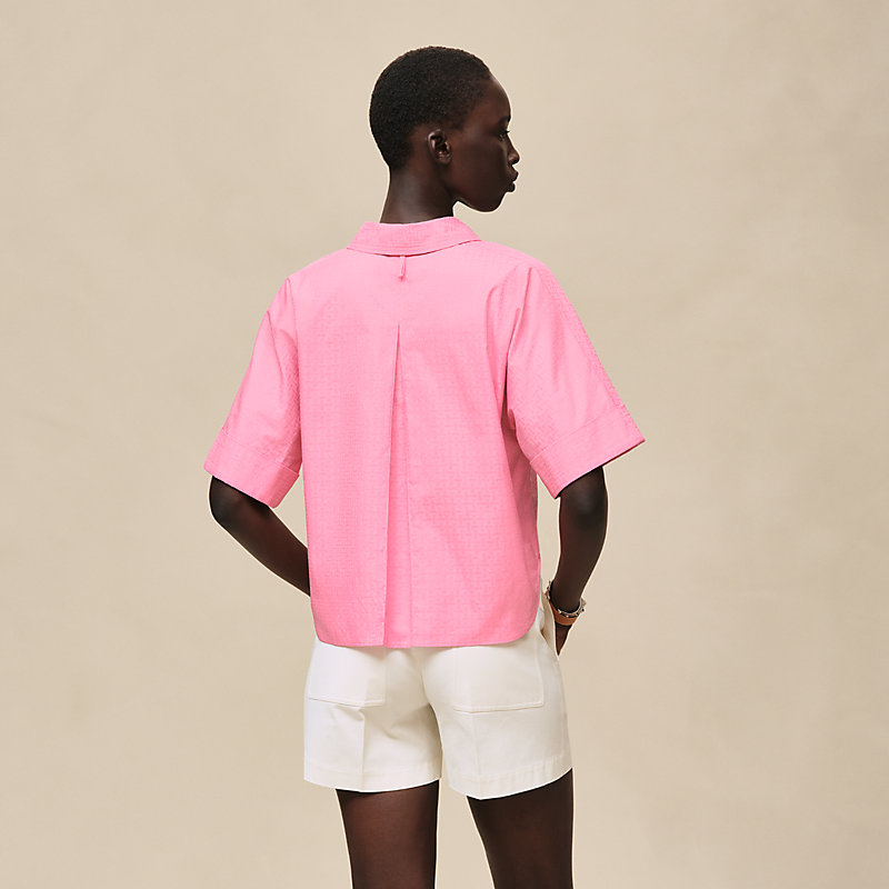 Cropped polo blouse
