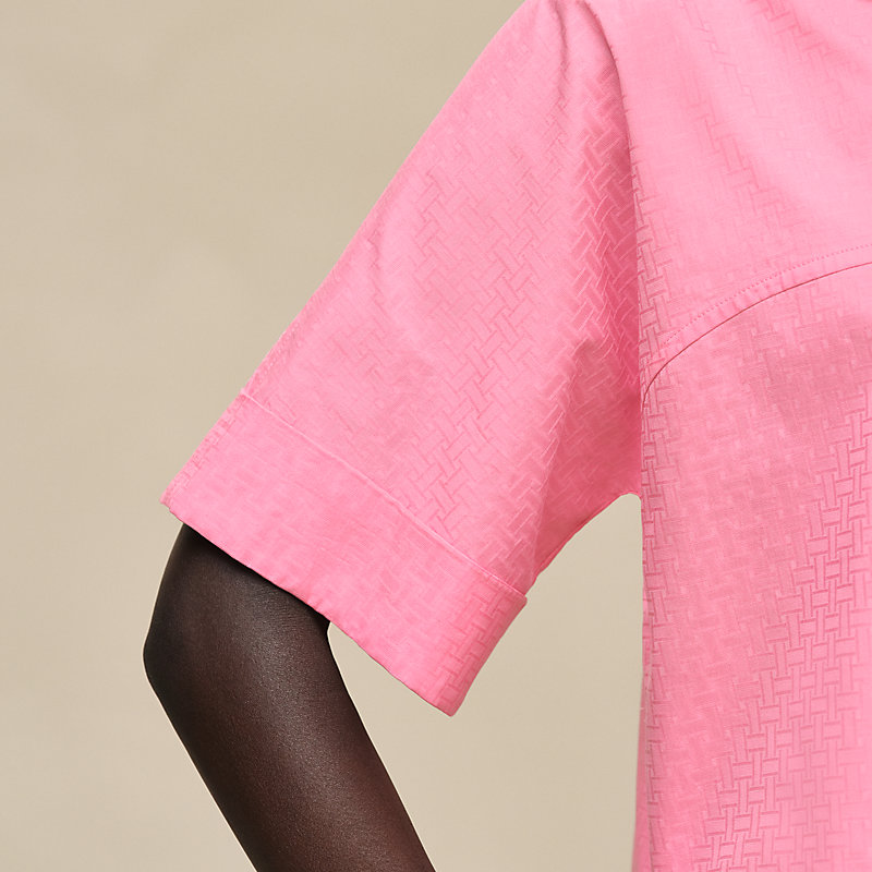 Cropped polo blouse