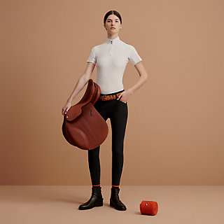 Culotte D'équitation Hermès Jump Taille 36, Noire, Extensible, Neuve Avec Défaut Léger