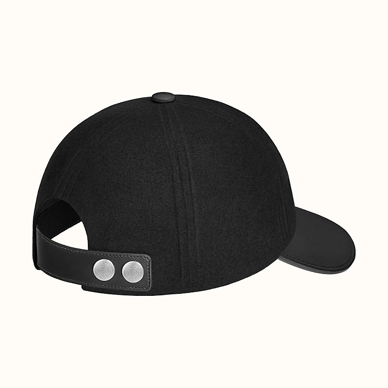 hermes black cap