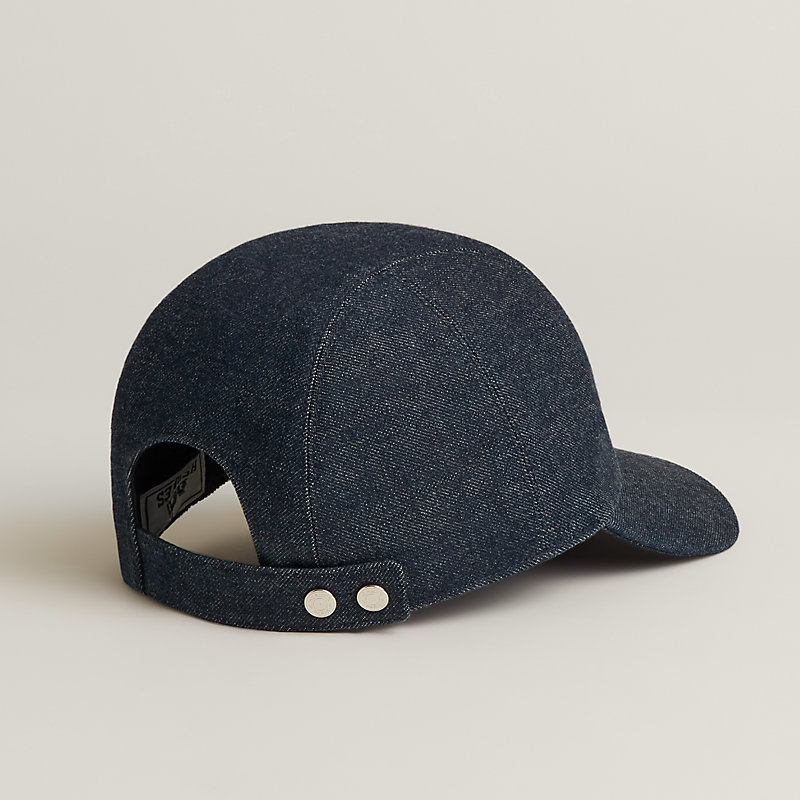 New Hermes Davis Emile Black Cap with gift box Davis Emile Hermès cap - Blue | Hermès Canada main image 2