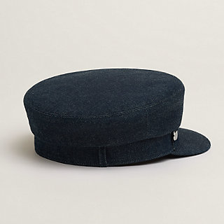Deauville Denim cap - Blue | Hermès Singapore display picture 3