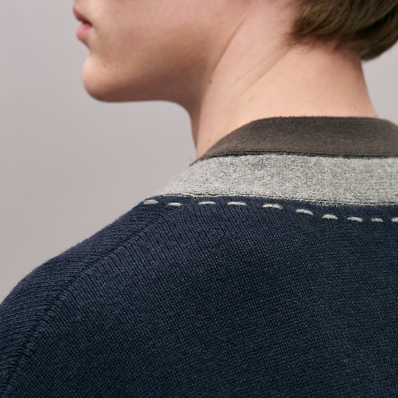 "Decoupe sellier" buttoned cashmere cardigan