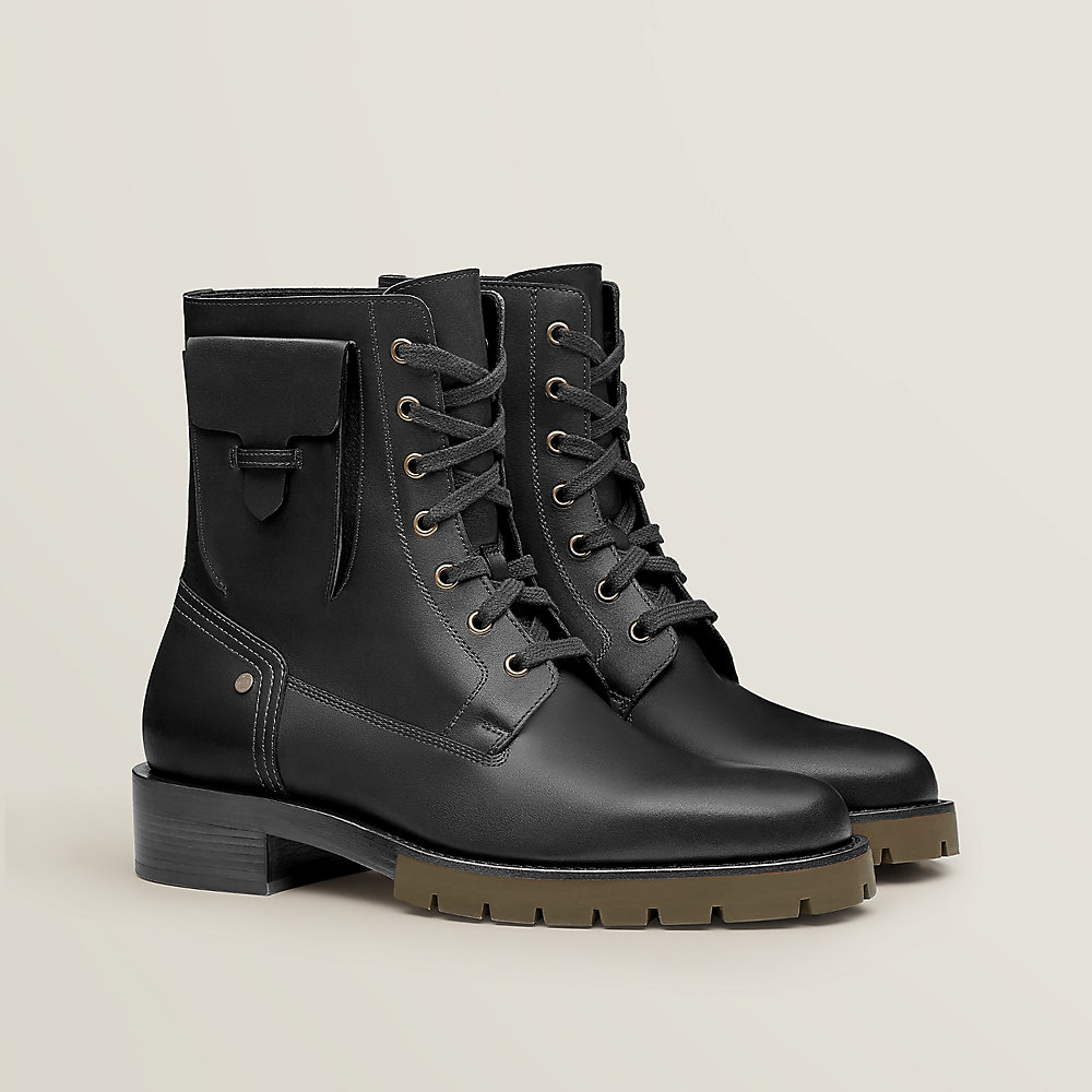 hermes lace up boots