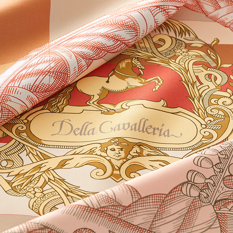 Della Cavalleria double face scarf 90 - Orange | Hermès USA 