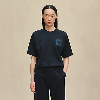 ＊カジュアル＊【HERMES】Della Cavalleria コットン Tシャツ NEW HERMES DELLA CAVALLERIA WHITE T-SHIRT Printed Cotton