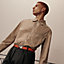 Destrier belt buckle & Reversible leather strap 32 mm, view 3 of 3
