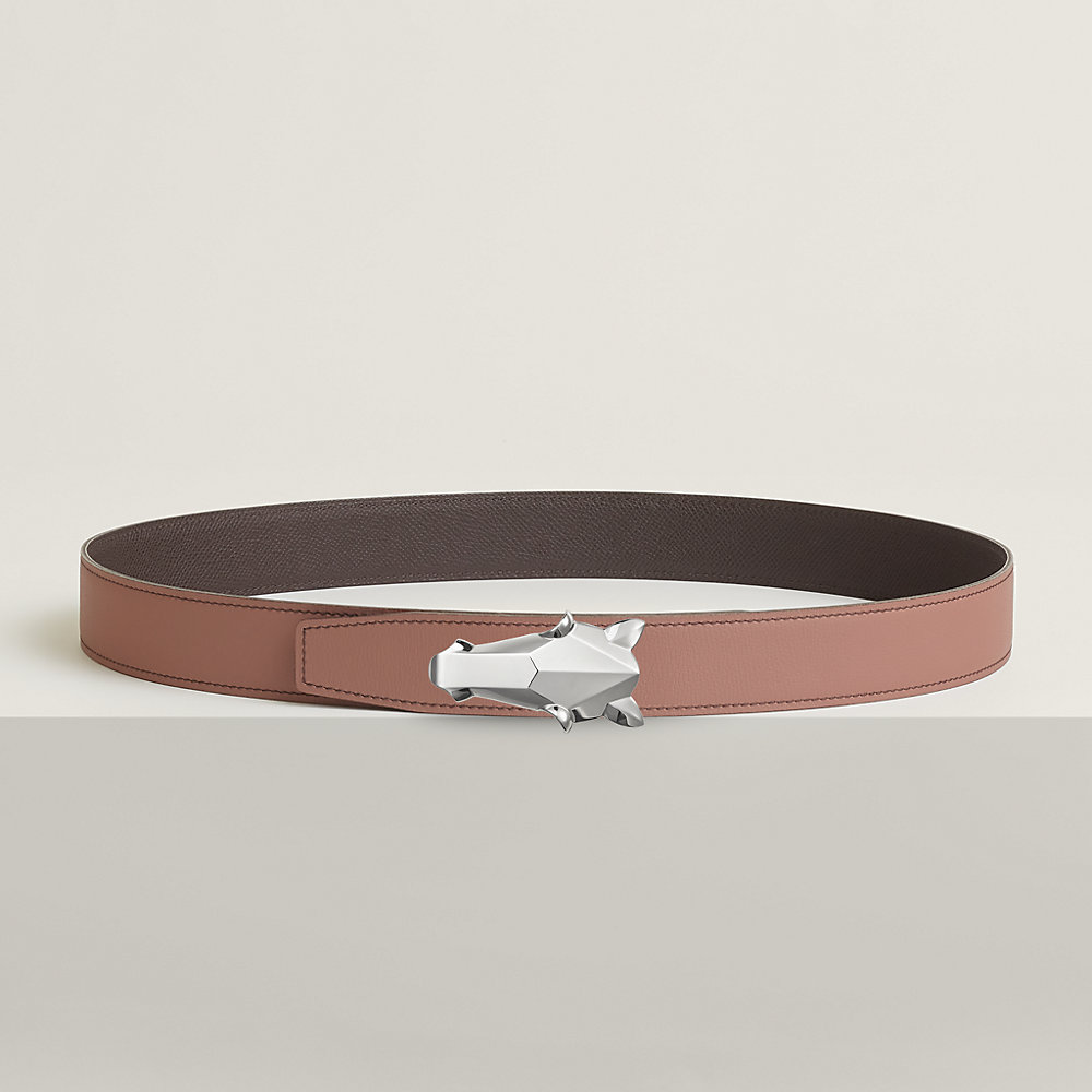 Destrier belt buckle & Reversible leather strap 32 mm | Hermès