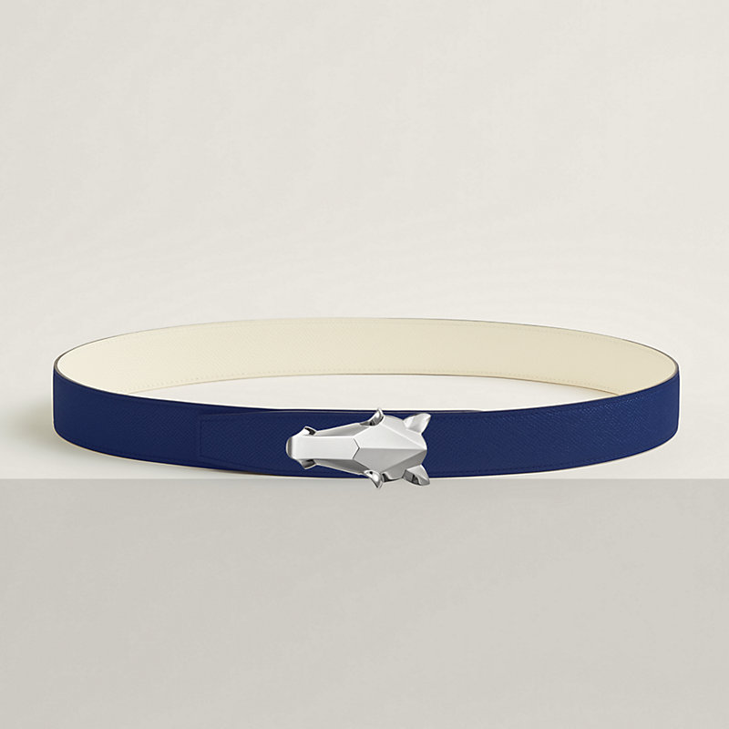 Destrier belt buckle & Reversible leather strap 32 mm