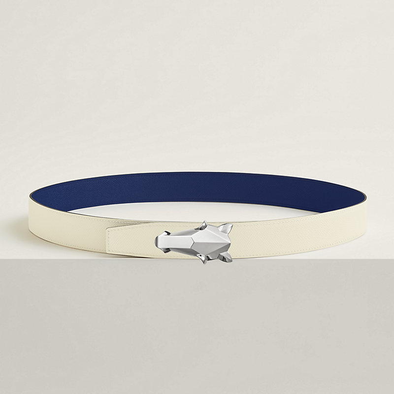 Destrier belt buckle & Reversible leather strap 32 mm